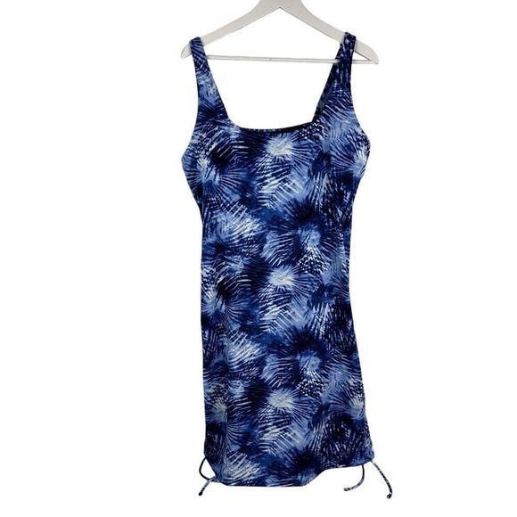 Land's End 18L Adjustable Strap One-Piece Swimsuit tie dye print - Picture 1 of 7
